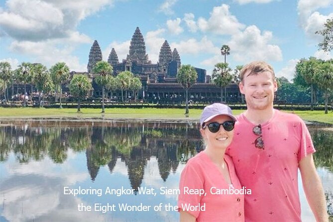 2-Day Angkor Wat Sunrise tour, Banteay Srei & Tonle Sap lake - Angkor Thom begins with giant stone faces