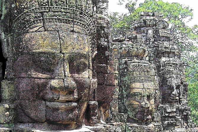 2-Day Angkor Wat & Tonle Sap Tour - Angkor Thom and the many faces of Bayon