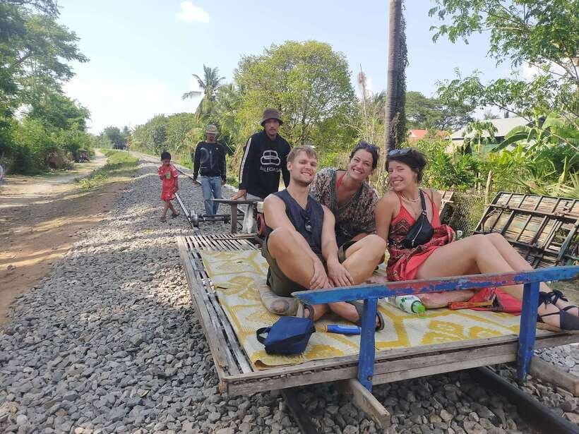 A Day TukTuk Handicrafts Bambootrain Killing&BatCaves,Sunset - A morning ride through Battambang town