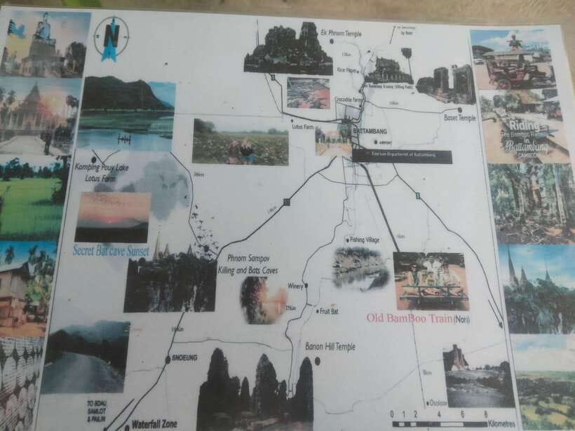 Afternoon Tour: Bamboo Train, Killing Cave &Bat Cave - Fruit farms, village roads, and the suspension bridge