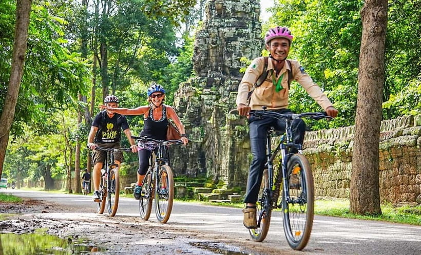 Angkor Bike tour & Gondola Sunset Boat - Leaving Siem Reap for the Angkor Countryside