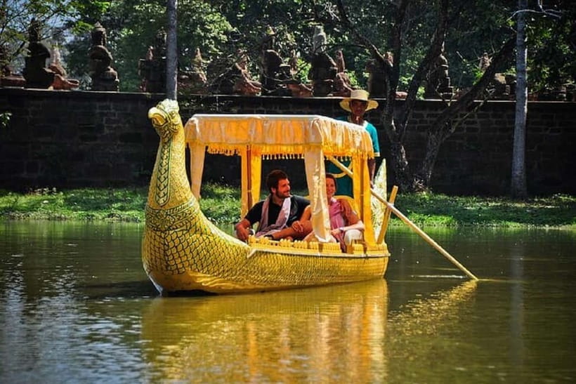 Angkor Bike tour & Gondola Sunset Boat - Water, Fruit, and a Short Break