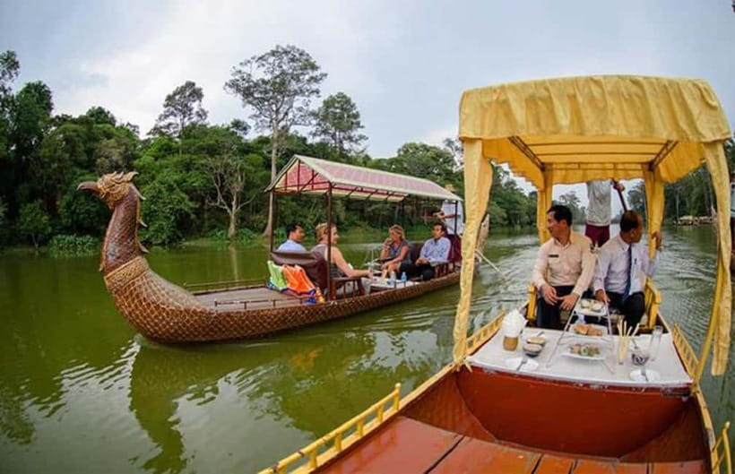 Angkor Bike tour & Gondola Sunset Boat - Narrow Lanes and Rice Fields