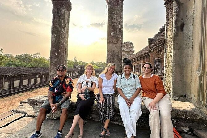 Angkor Thom Ta Prohm and Sunset in Angkor Wat Golden Hour Tour - Angkor Wat at golden hour