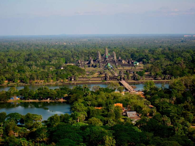 Angkor Wat: Small-Group Tour with Balloon Ride and Lunch - Entering Angkor Thom Through 108 Guardians