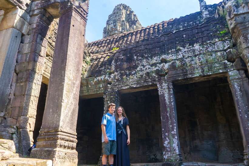 Angkor Wat Sunrise Private Tuk-Tuk Guided Tour - Entering Angkor Thom through the Ancient Gate