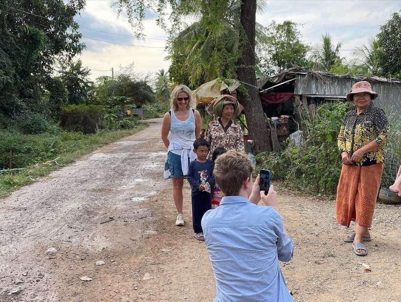 Battambang: Bamboo Train, Bat Cave and Killing Cave Tour - River roads, villages, and a suspension bridge