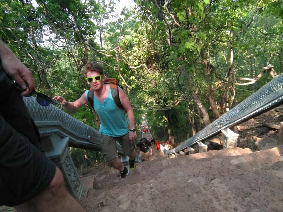 Battambang family tuktuk tour BambooTrain/Wat Banan/Bat cave - Wa Kor Village and Khmer homes