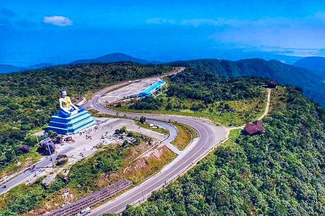 Bokor Mountain Adventure - History, Sights and Waterfalls - Wat Sampov Pram above the old resort