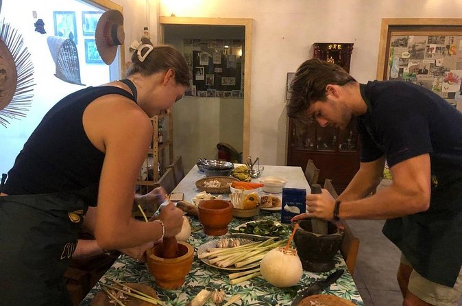Cooking Class in Phnom Penh - Seasoning vegetables and meat at 5:30 PM