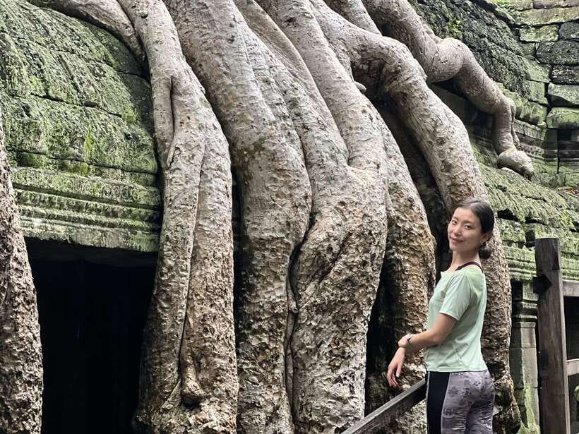 Explore Angkor Wat by Bike and Sunset - Bayon and the faces of Angkor Thom