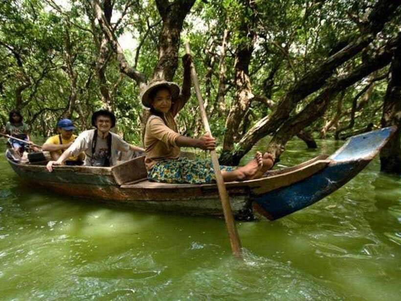 Floating Village-Mangroves Forest Tonle Sap Lake Boat Tour - The boat route through Kampong Phluk