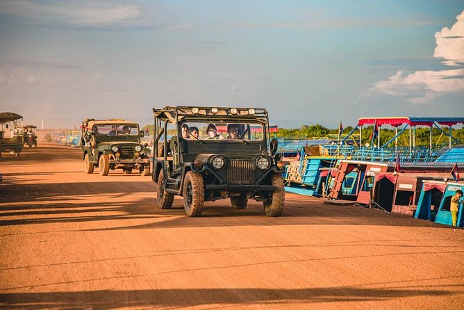 Floating Village Sunset Boat & Jeep Tour - Inclusive Drinks - A four-hour route from Siem Reap to Tonle Sap