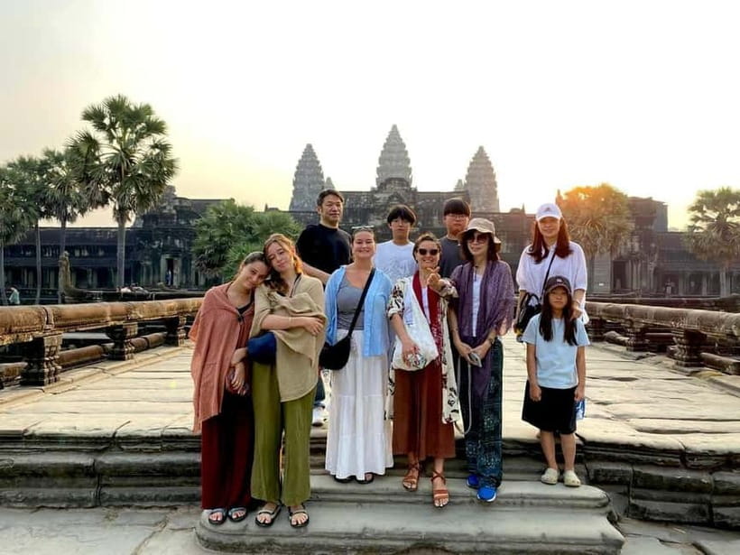 Full-Day Explore Angkor Temples Sunset Tour (with Lunch) - Morning pickup and the ride into Angkor