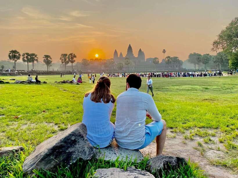 Grand Circle With Sunrise Private Tuk-Tuk - Angkor Wat at sunrise