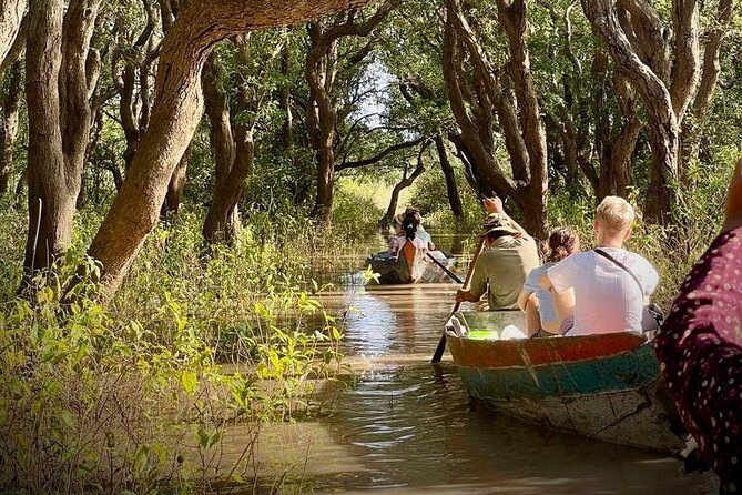 Half Day Kompong Pluck stilt home Village on Tonle Sap & Sunset - The optional flooded-forest canoe ride