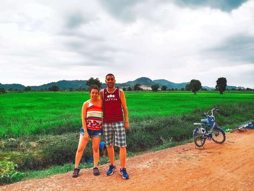 Handicraft tour/rice paper,/rice wine/bat cave Sun Set - Rice paper, dried bananas, and a working countryside