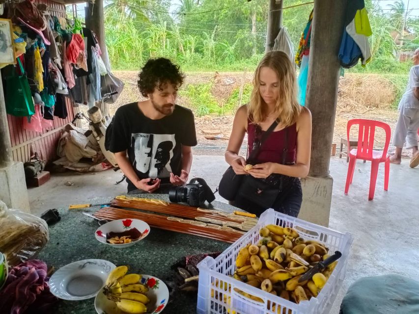 Handicraft tour/rice paper,/rice wine/bat cave Sun Set - Lunch and the Bamboo Train