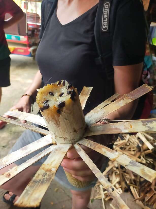Morning Tuk tuk: City, Handicrafts, Killing field, Temples - Bamboo sticky rice and a sweet village snack