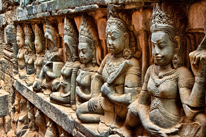 One Day Private Guide Tour of Angkor Thom, Bayon, Ta Phrom & Angkor Wat - The shadowed courtyards of Ta Prohm
