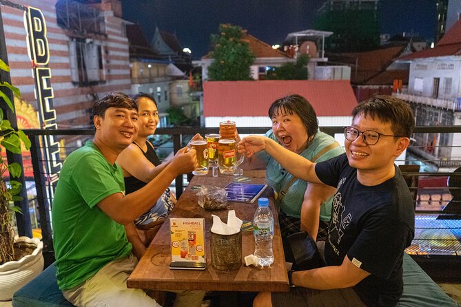 Phnom Penh Evening Food Tour - Inclusive 5 stops local Tastings - Riverfront Phnom Penh: begin with the city outside