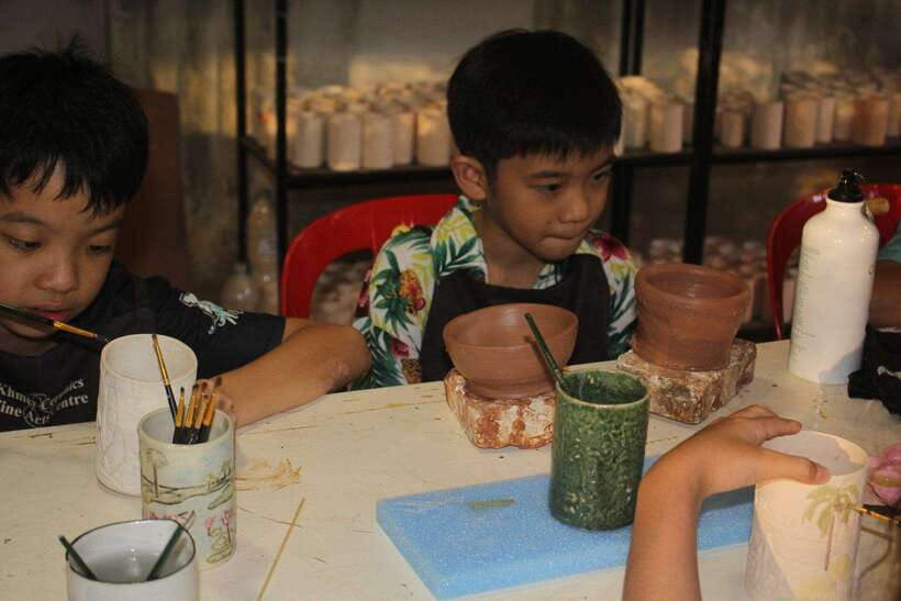 Pottery Classes Siem Reap with Pick up Drop off - Shaping a bowl on the pottery wheel