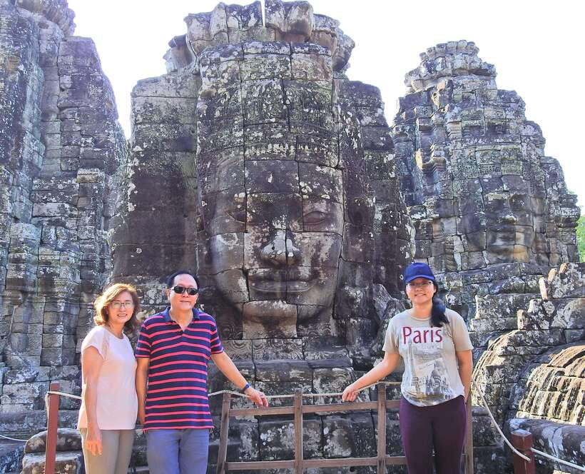Private Angkor Wat Sunrise Tours And Sunset Floating Village - Bayon and the faces of Angkor Thom