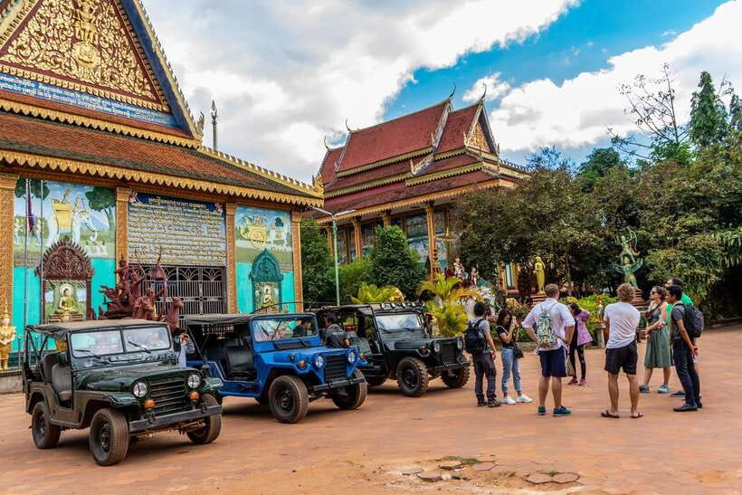 Siem Reap: Countryside Sunset Jeep Tour / SUV Available - Lotus Farm and sunset over the rice paddies