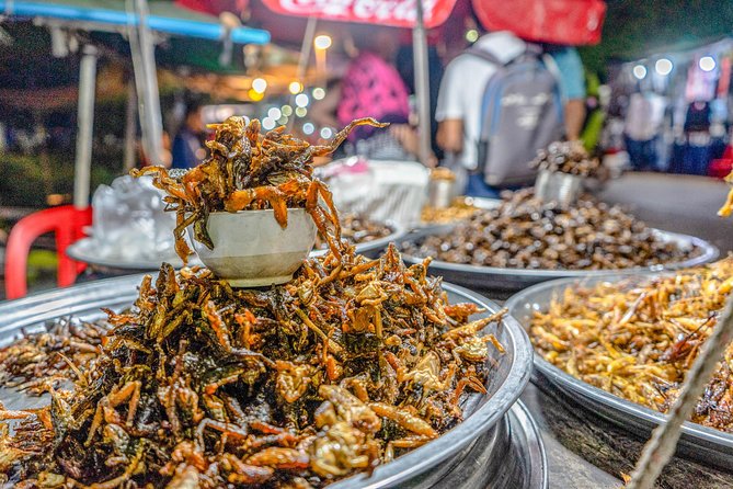 Siem Reap: Evening Foodie Vespa Tour / Tuk Tuk Available - Made in Cambodia Market for a look at local craft and shopping