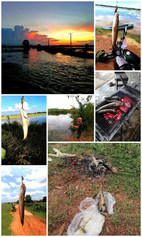 Siem Reap: Fishing in the rice fields, in the villages of Siem Reap - Why the four-person limit matters