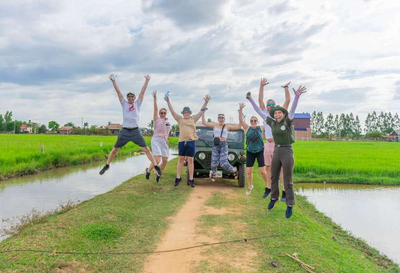 Siem Reap Floating Village Sunset Jeep Tour or SUV Car - The boat ride at twilight