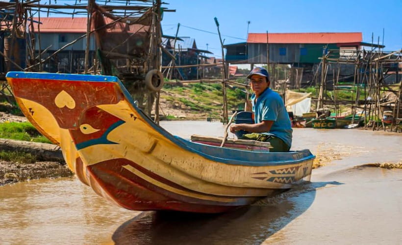 Siem Reap: Kampong Phluk Floating Village Tour with Boat - Tonle Sap, floating food, and the sunset finish