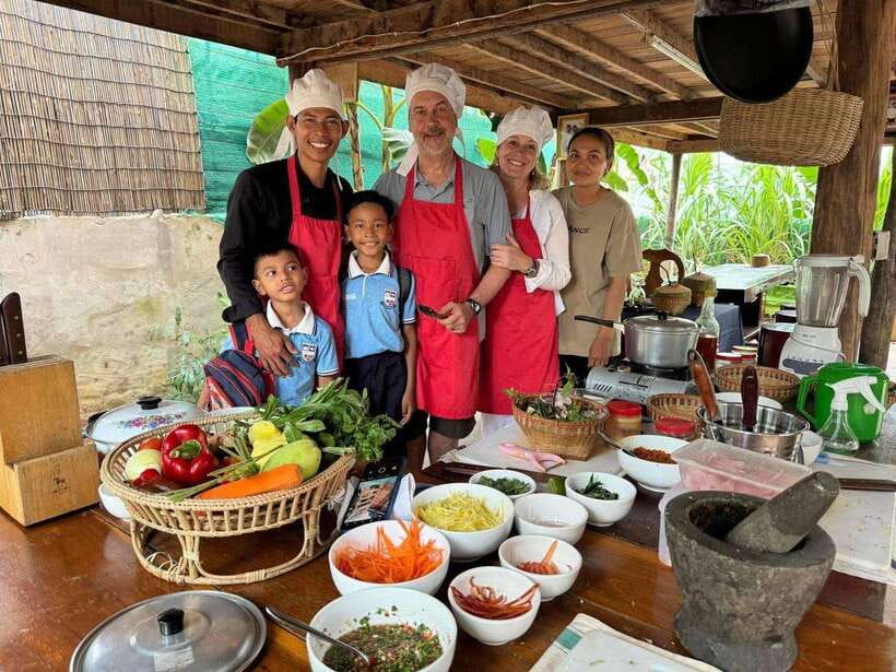 Siem Reap Khmer Cooking Class and Local Market Tour - A walk through village life before the cooking begins