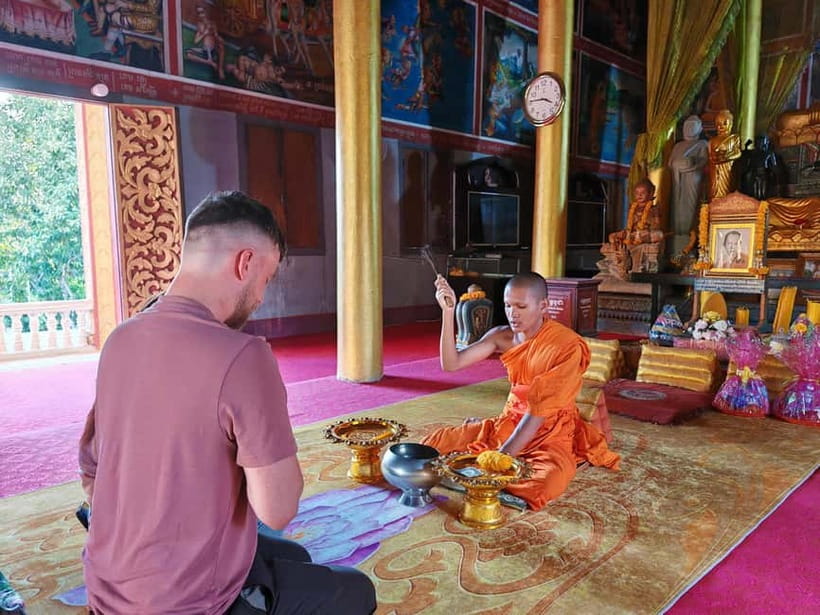 Siem Reap: Monk Blessings and Village Life Scooter Tour - West Baray and the pagoda by the water