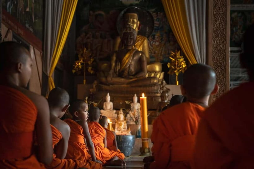 Siem Reap: Monk Blessings and Village Life Scooter Tour - Tasting Banh Chhev at a local store