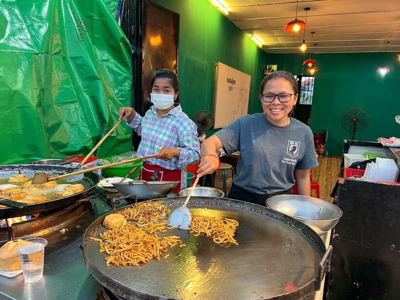 Siem Reap: Small Group Street Food Tour with Tuk-Tuk Ride - Grilled meat, herbs, and a proper evening meal