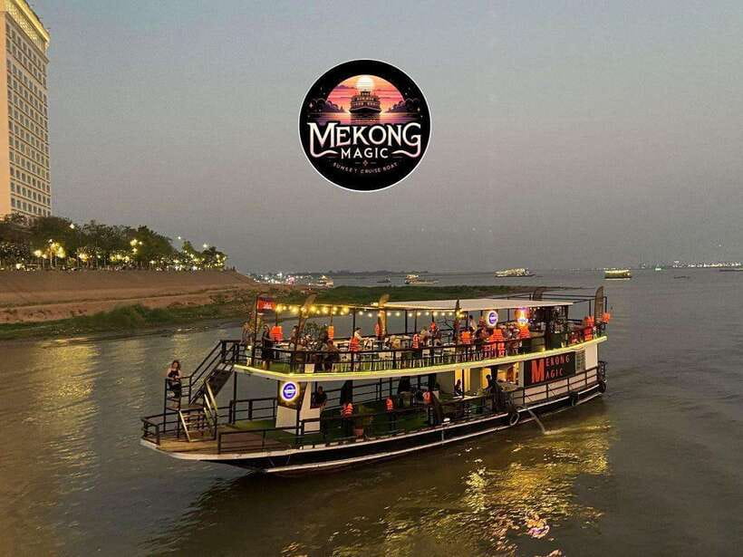 Sunset Cruise Unlimited BBQ Buffet, Cold Beers, Soft Drinks<em> – Key points to know before booking’ /></p>
<ul>
<li><strong>The sunset view is the main event:</strong> You get a fresh angle on Phnom Penh, with the skyline changing from daylight to city lights.</li>
<li><strong>Three packages keep the price flexible:</strong> Choose cruise only, unlimited beer and soft drinks, or the Gold package with unlimited BBQ and fruit.</li>
<li><strong>Hotel pickup is included:</strong> A tuk-tuk collects you between 4:15 and 4:30 pm from hotels within 4 km of the dock.</li>
<li><strong>The food is better value in the Gold package:</strong> Chicken wings, curry, and other BBQ items have been well received, with vegetarian food available by request.</li>
<li><strong>Expect a simple boat, not a luxury vessel:</strong> Seating is comfortable, but some areas may need more cleaning and maintenance.</li>
<li><strong>Arrange your own way back:</strong> Hotel pickup is included, but hotel drop-off is not.</li>
</ul>
<h2>Why this cruise works so well at sunset</h2>
<p><img width="820" height="537" decoding="async" src=